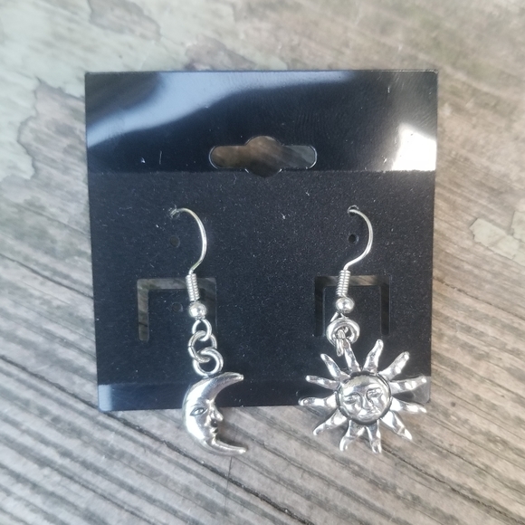 Moon and Sun Earrings - Picture 2 of 2